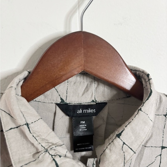 Ali Miles boxy relaxed fit artsy lagenlook button front jacket size PM - Picture 3 of 6